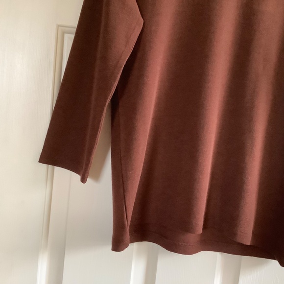 Vince 100% Wool Crew Neck Sweater Brown SZ L - Picture 5 of 15